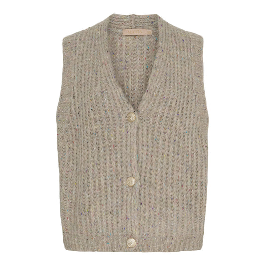 Odile vest - Beige melange